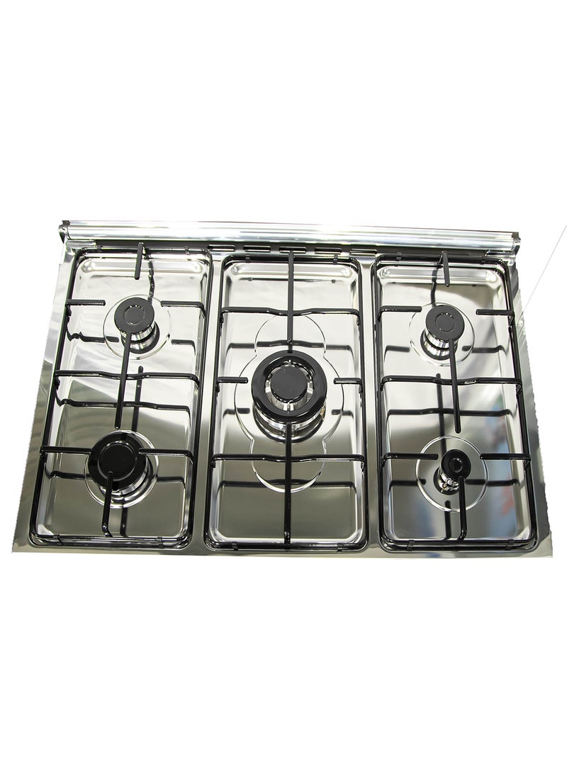 SUPER GENERAL Freestanding Gas-Cooker 5-Burner Full-Safety, Steel Cooker, Gas Oven with Thermostat, Double-Rotisserie, Automatic Ignition, Silver, 90 x 60 x 85 cm, KSGC9260FSY, 2 Year Warranty KSGC9260FSY Silver - Image 3