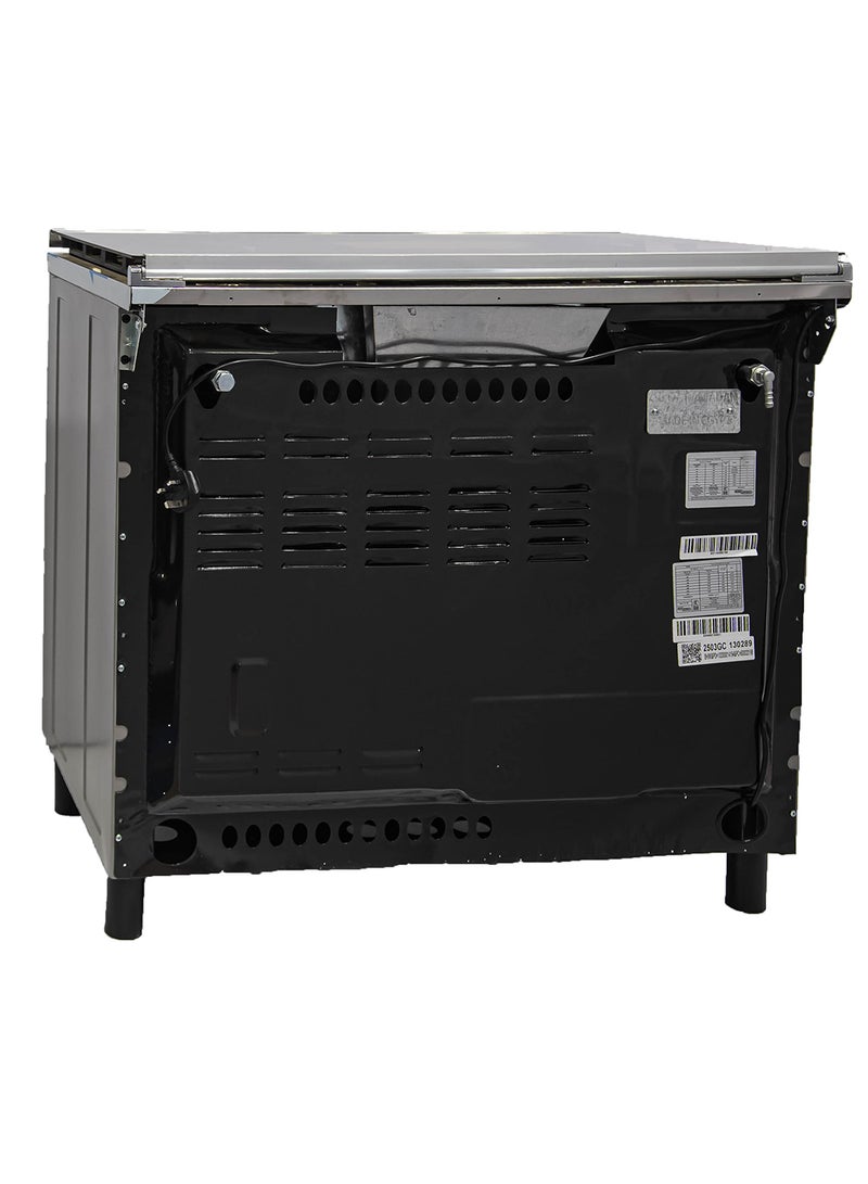 SUPER GENERAL Freestanding Gas-Cooker 5-Burner Full-Safety, Steel Cooker, Gas Oven with Thermostat, Double-Rotisserie, Automatic Ignition, Silver, 90 x 60 x 85 cm, KSGC9262FSY, 2 Year Warranty KSGC9262FSY Silver - Image 4