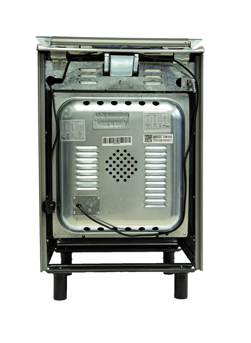 SUPER GENERAL Freestanding Gas-Cooker 4-Burner Full-Safety, Steel Cooker, Gas Oven with Thermostat, Automatic Ignition, Silver, 55 x 55 x 85 cm, KSGC55540FSY, 2 Year Warranty KSGC55540FSY Silver - Image 4