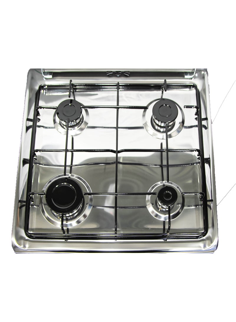 SUPER GENERAL Freestanding Gas-Cooker 4-Burner Full-Safety, Steel Cooker, Gas Oven with Thermostat, Automatic Ignition, Silver, 55 x 55 x 85 cm, KSGC55540FSY, 2 Year Warranty KSGC55540FSY Silver - Image 5