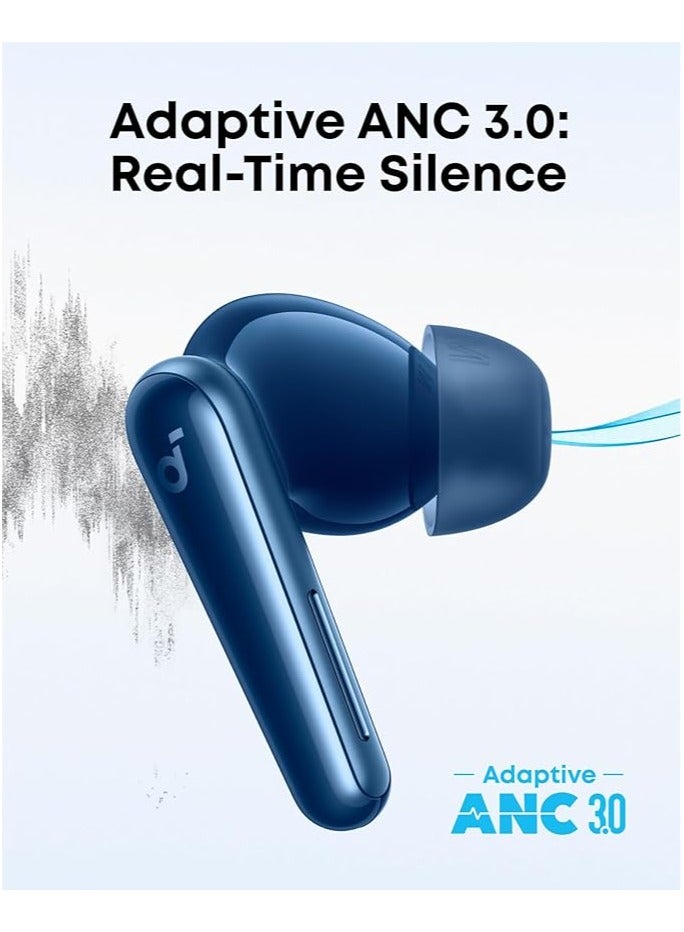 Soundcore Liberty 5 by Anker, Noise-Cancelling Wireless Earbuds, 2x Stronger Voice Reduction, Real-Time Adaptive Noise Cancellation, Fast Charging, Dolby Audio, 6-Mic AI Clear Calls, Long Battery Life Blue  - Image 3