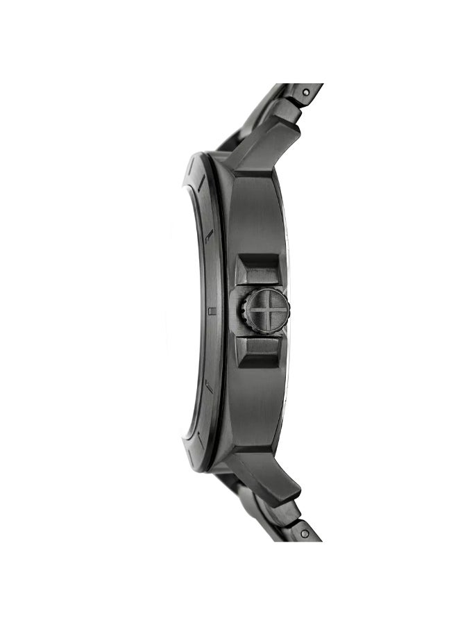 FOSSIL Men's Men's Automatic Three-Hand Gunmetal Stainless Steel Watch - BQ2898 - 45mm  - Image 4