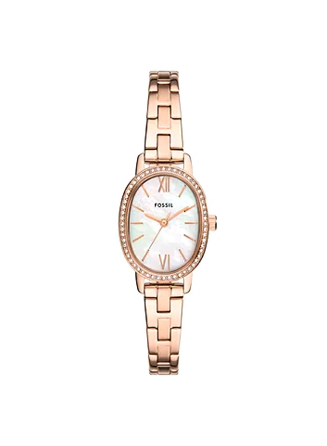 FOSSIL Women's Penny Three-Hand Rose Gold-Tone Stainless Steel Watch - Image 1
