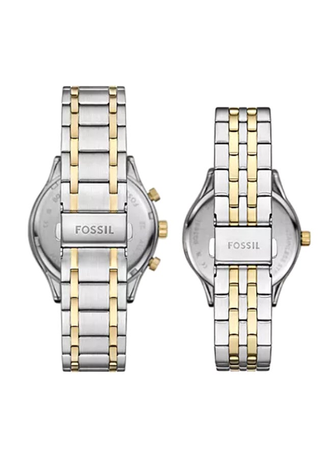 FOSSIL Fenmore Multifunction Two-Tone Stainless Steel Watch Set  - Image 3