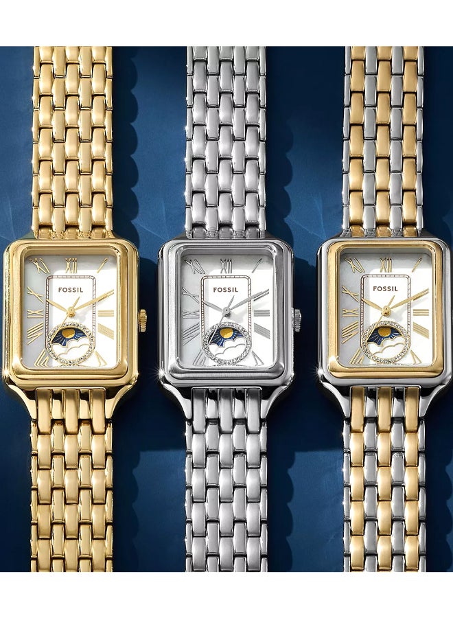 فوسيل ساعة راكيل صن مون متعددة الوظائف من الفولاذ المقاوم للصدأ بتصميم لونين - Image 5