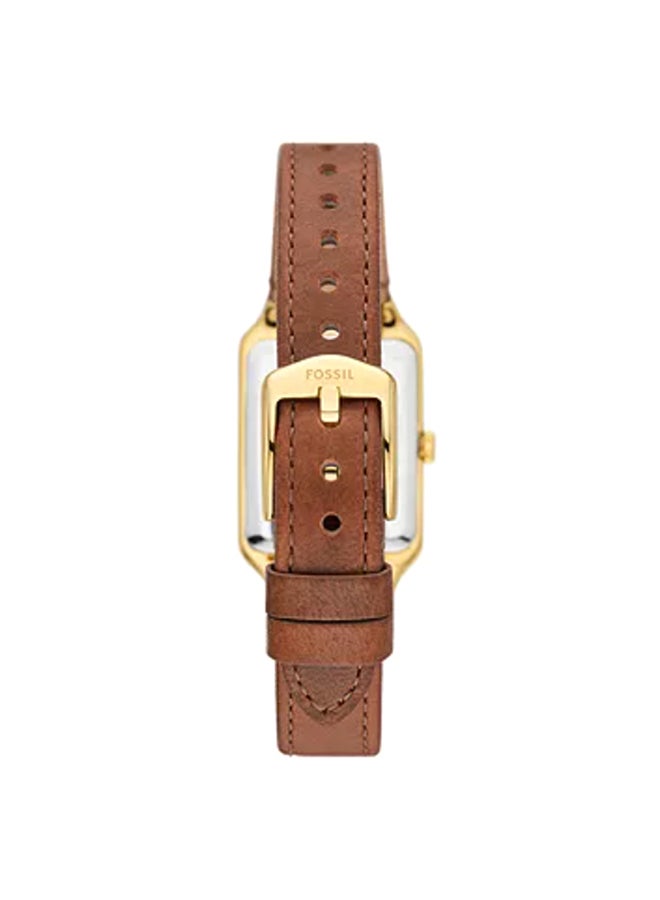 FOSSIL Women's Raquel Three-Hand Date Medium Brown Leather Watch  - Image 3