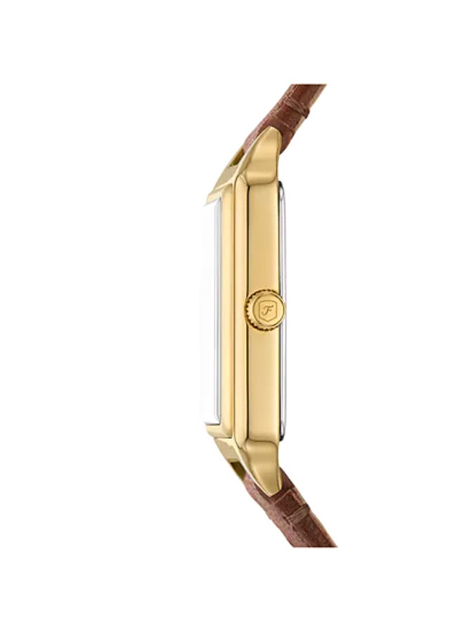 FOSSIL Women's Raquel Three-Hand Date Medium Brown Leather Watch  - Image 4