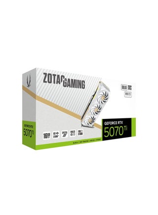 GAMING GeForce RTX 5070 Ti OC 16GB GDDR7 Graphics Card, NVIDIA Blackwell Architecture, 8960 CUDA Cores, 2482 MHz Boost, IceStorm 3.0 Cooling, RGB, 3x DP 2.1, HDMI 2.1, PCIe 4.0, Dual BIOS, Metal Backplate, VR-Ready, 4K & Ray Tracing Support, Overclocked Edition, White | ZT-B50710Q2-10P - pnsku/N70185100V/45/_/1750079457/9daae00a-ff81-4821-a3c1-c3b8a238575c