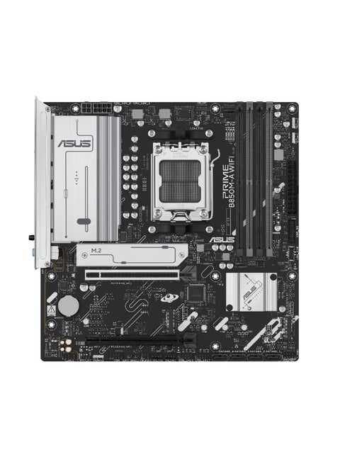 Prime B850M-A WiFi mATX Motherboard – AM5, Ryzen 9000/7000, DDR5, PCIe 5.0, 3x M.2, 4x SATA, WiFi 6E, 2.5Gb LAN, USB-C, HDMI/DP, Aura Sync, BIOS Flash - 90MB1LN0-M0EAY0 Black