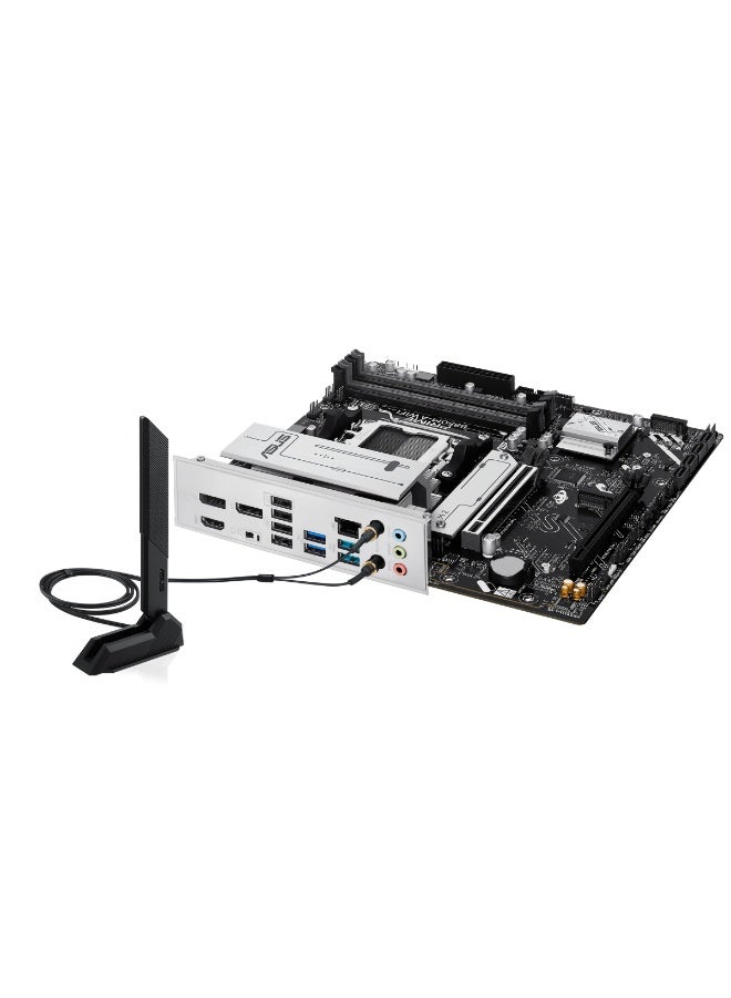 ASUS Prime B850M-A WiFi mATX Motherboard – AM5, Ryzen 9000/7000, DDR5, PCIe 5.0, 3x M.2, 4x SATA, WiFi 6E, 2.5Gb LAN, USB-C, HDMI/DP, Aura Sync, BIOS Flash - 90MB1LN0-M0EAY0 Black  - Image 5