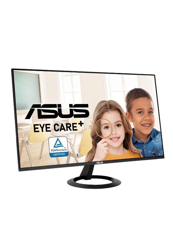 ASUS VZ27EHF 27" Full HD IPS Monitor, 1920x1080, 100Hz Refresh Rate, 1ms MPRT, Adaptive-Sync, Ultra-Slim Bezel, Flicker-Free & TÜV Low Blue Light Eye Care, HDMI, 3.5mm Audio Out, VESA Mount, GamePlus, Tilt Adjustable - 90LM07B0-B01470 Black  - Image 4