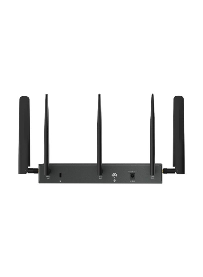 TP-LINK Omada ER706W-4G AX3000 Dual Band WiFi 6 Gigabit VPN Router | 4G+ LTE Cat6 Upto 300Mbps | SFP WAN | 5x Gigabit Ports | 512MB RAM | 128MB Flash | 5 Antennas | IPSec/SSL/WireGuard/OpenVPN | SDN Cloud Managed | Wall/Desktop Mount black - Image 4