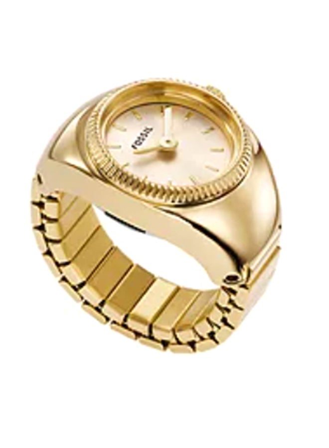 FOSSIL Women's Watch Ring Two-Hand Gold-Tone Stainless Steel  - Image 1