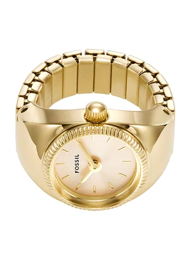 FOSSIL Women's Watch Ring Two-Hand Gold-Tone Stainless Steel  - Image 4