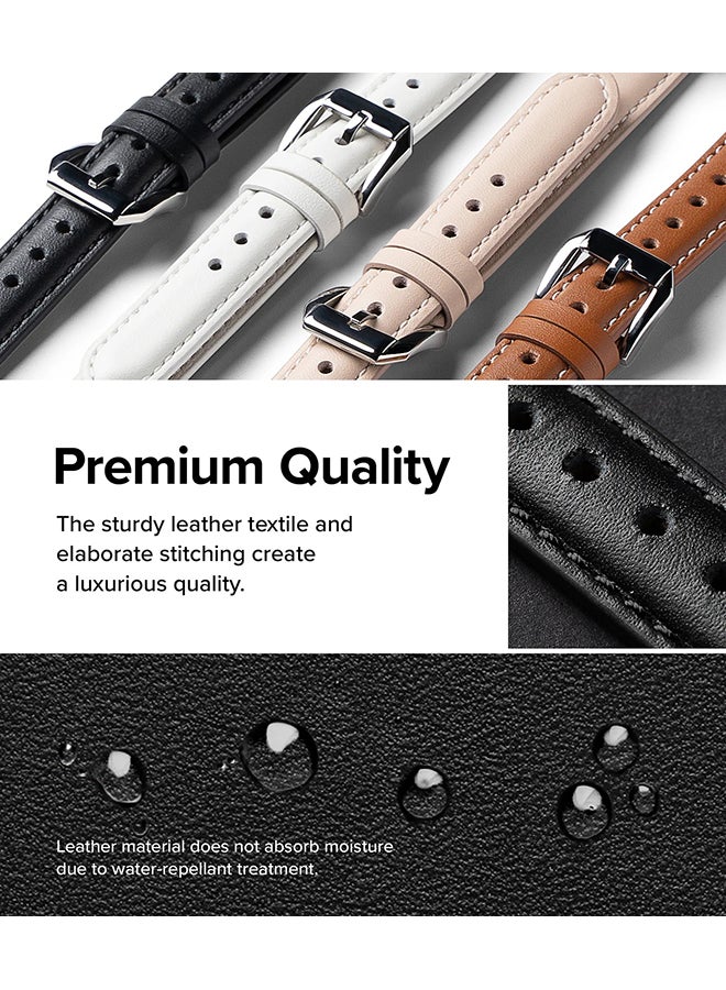 رينجك حزام جلد واحد مبطن نحيف لساعات آبل (40 / 41 / 42 مم) - حزام جلد بقري أصلي - - Image 5