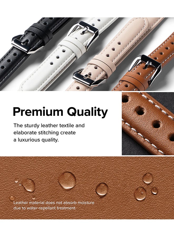 رينجك حزام جلد واحد مبطن نحيف لساعات آبل (40 / 41 / 42 مم) - حزام جلد بقري أصلي - - Image 5