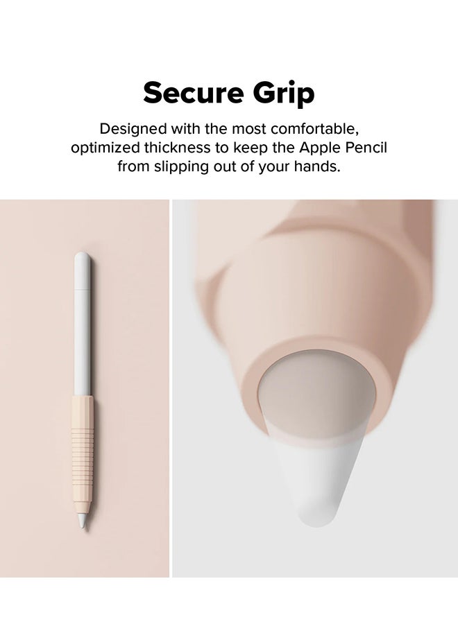 Ringke Silicone Drafting Grip Holder For Apple Pencil 2nd Generation, Apple Pencil USB-C and Apple Pencil Pro Case, Silicone Protective Cover - Pink Sand - Image 3