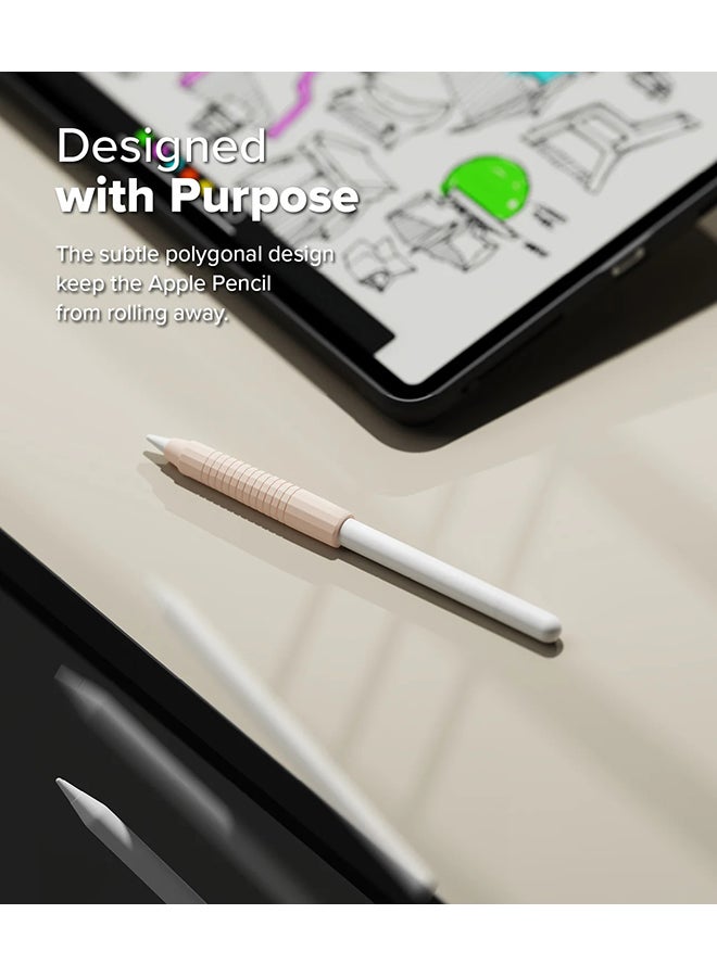 Ringke Silicone Drafting Grip Holder For Apple Pencil 2nd Generation, Apple Pencil USB-C and Apple Pencil Pro Case, Silicone Protective Cover - Pink Sand - Image 4