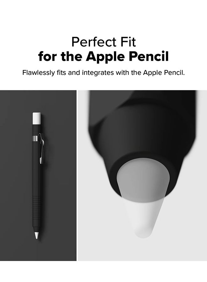Ringke Silicone Drafting Pencil Case For Apple Pencil USB-C Case, Perfect Grip Silicone Protective Cover Sleeve Accessories - Black - Image 3