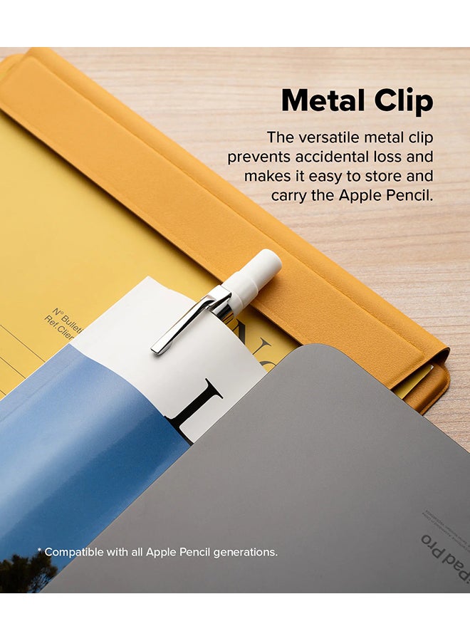 Ringke Silicone Drafting Pencil Case For Apple Pencil USB-C Case, Perfect Grip Silicone Protective Cover Sleeve Accessories - White - Image 5