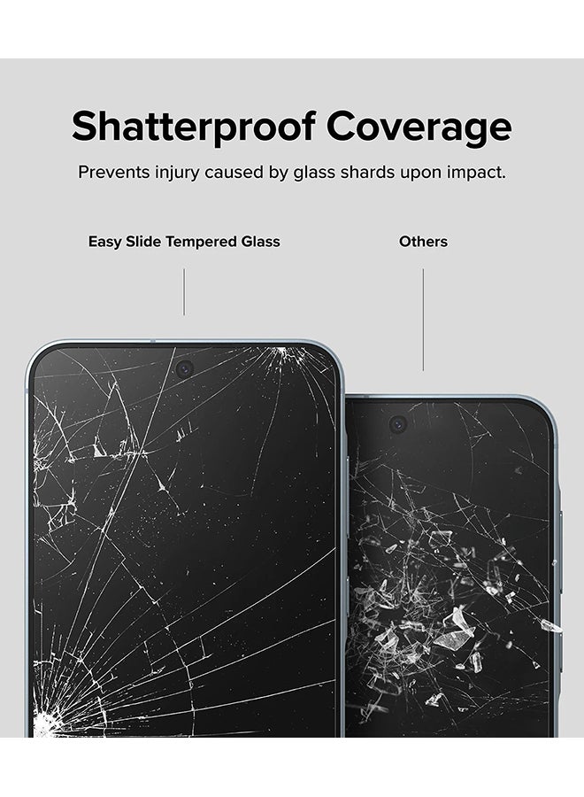 Ringke Tempered Glass Easy Slide For Samsung Galaxy A55 5G Screen Protector, Case Friendly Shatterproof Premium 9H Hardness, Easy to Install-2 Pack - Image 5