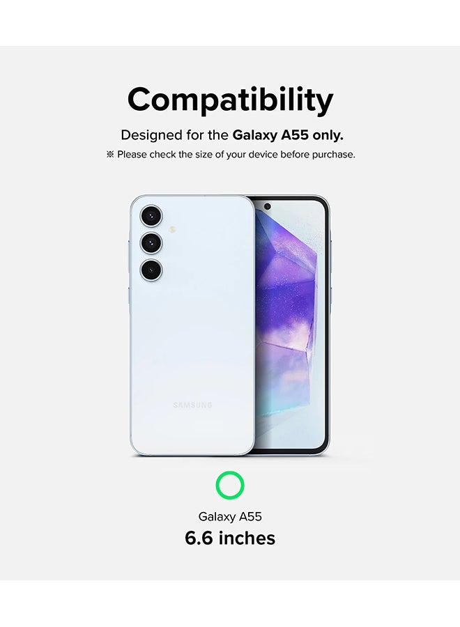 Ringke Tempered Glass Easy Slide For Samsung Galaxy A55 5G Screen Protector, Case Friendly Shatterproof Premium 9H Hardness, Easy to Install-2 Pack - Image 2