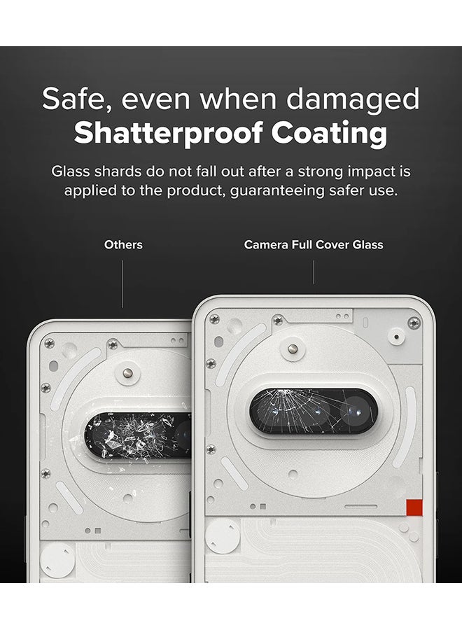 Ringke Glass Camera Protector [2 Pack] For Nothing Phone (3a) Hard Tempered Glass Camera Lens Protector, Full-Cover Camera Protector - 2Pack - Image 3