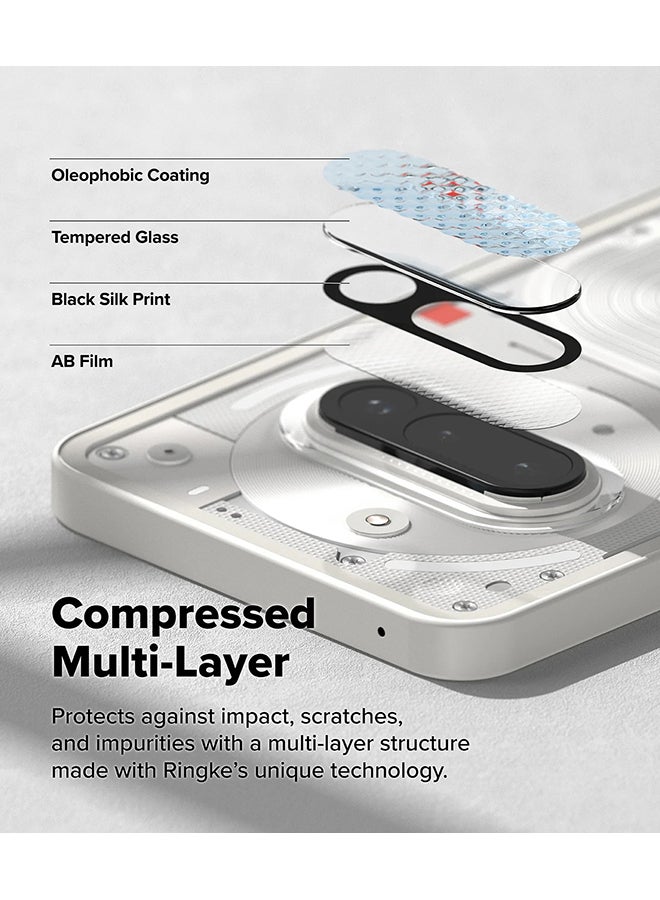 Ringke Glass Camera Protector [2 Pack] For Nothing Phone (3a) Hard Tempered Glass Camera Lens Protector, Full-Cover Camera Protector - 2Pack - Image 4