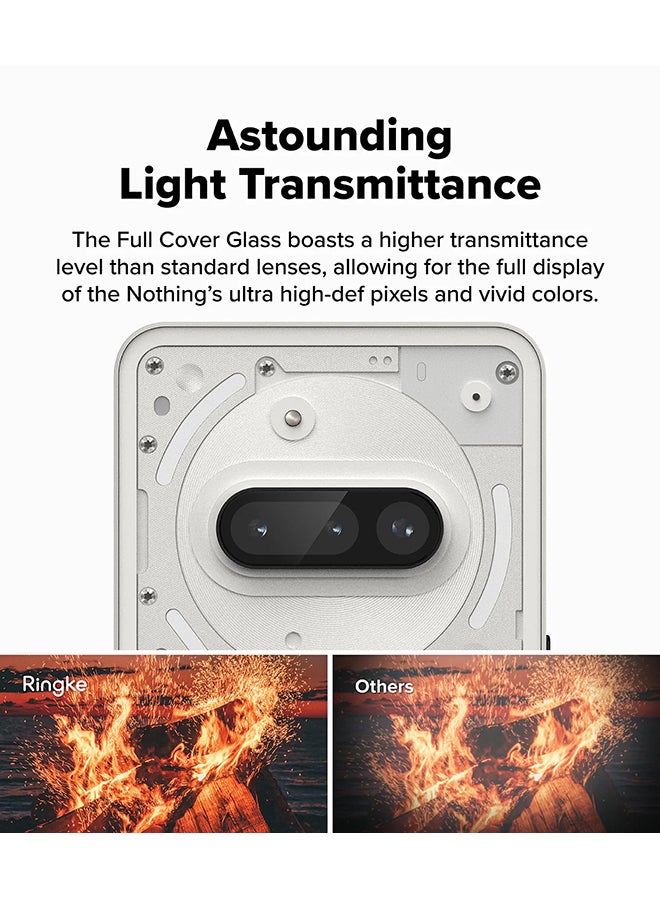 Ringke Glass Camera Protector [2 Pack] For Nothing Phone (3a) Hard Tempered Glass Camera Lens Protector, Full-Cover Camera Protector - 2Pack - Image 5