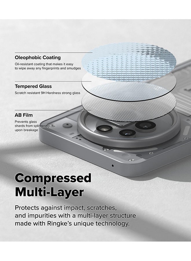 Ringke Glass Camera Protector For Nothing Phone (3a) Pro Hard Tempered Glass Camera Lens Protector, Full-Cover Camera Protector - 2Pack - Image 3