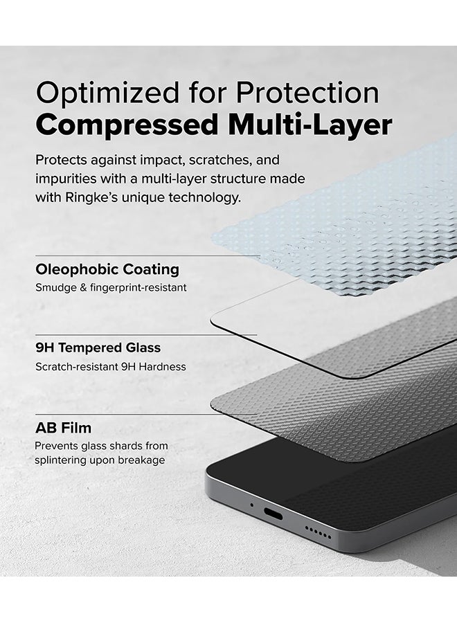 Ringke Tempered Glass Easy Slide For Nothing Phone (3a) / (3a) Pro Screen Protector, Case Friendly Shatterproof Premium 9H Hardness, Anti-Scratch - 2 Pack - Image 3