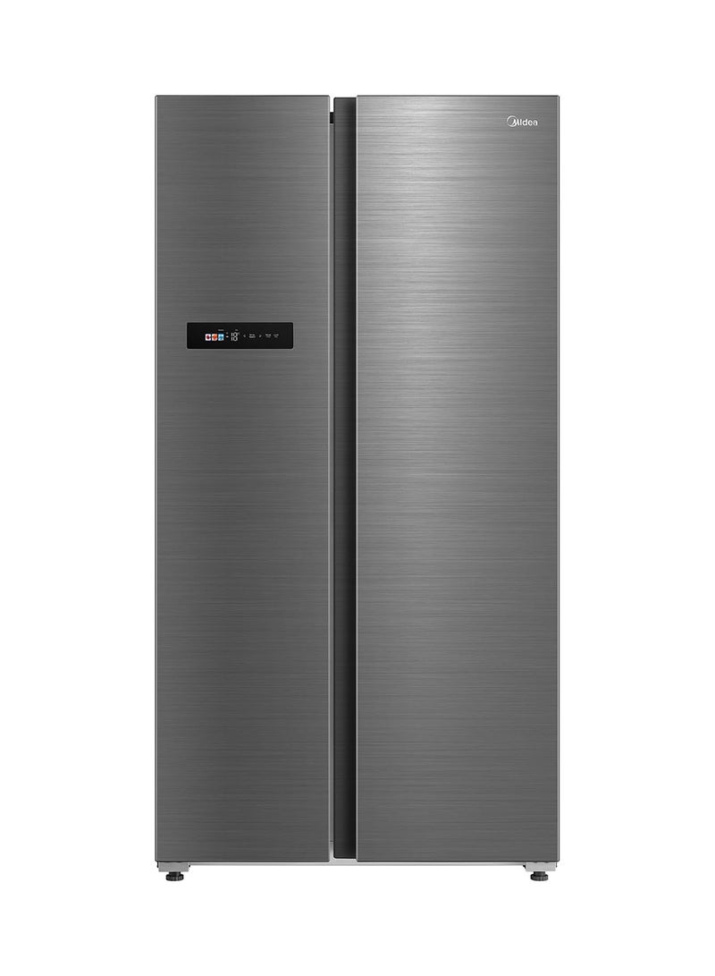 Midea 791L Gross & 569L Net Side By Side Smart Refrigerator With Color Display, Frost Free, Wi-Fi Connectivity, Voice Assistant, Multi-Air Flow, Inverter Quattro MDRS791MIE46AE Silver  - Image 1