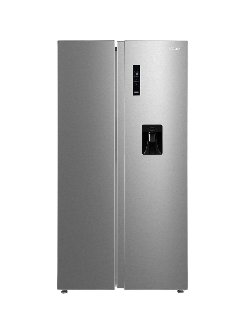 Midea 704L Gross & 513L Net Capacity Side by Side Refrigerator With Water Dispenser, Frost Free With Humidity Control, Electronic Touch Screen, Inverter Quattro, Multi Air Flow MDRS704FIE02AE Silver  - Image 1