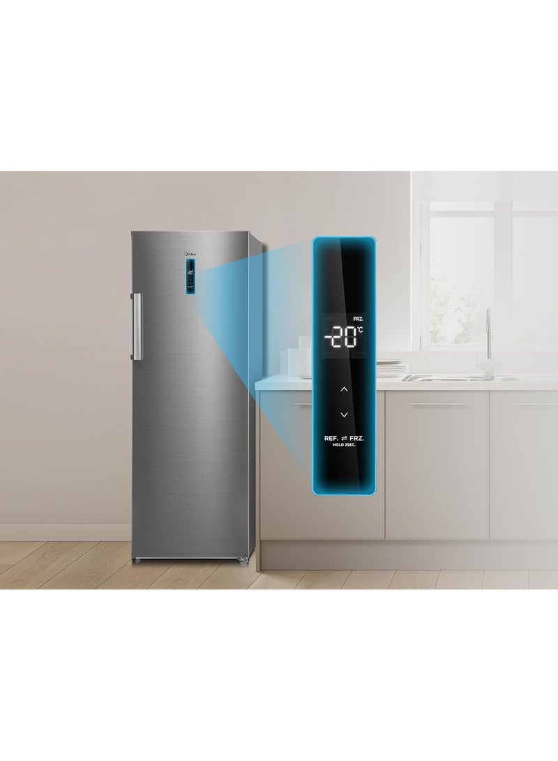 333L Gross & 238L Net Capacity Convertible Upright Freezer, Frost Free with Quick Freeze Technology, Convert From Freezer To Refrigerator With One Click Button, Electronic Control 333 L 220 W MDRU333FEE46AE Silver