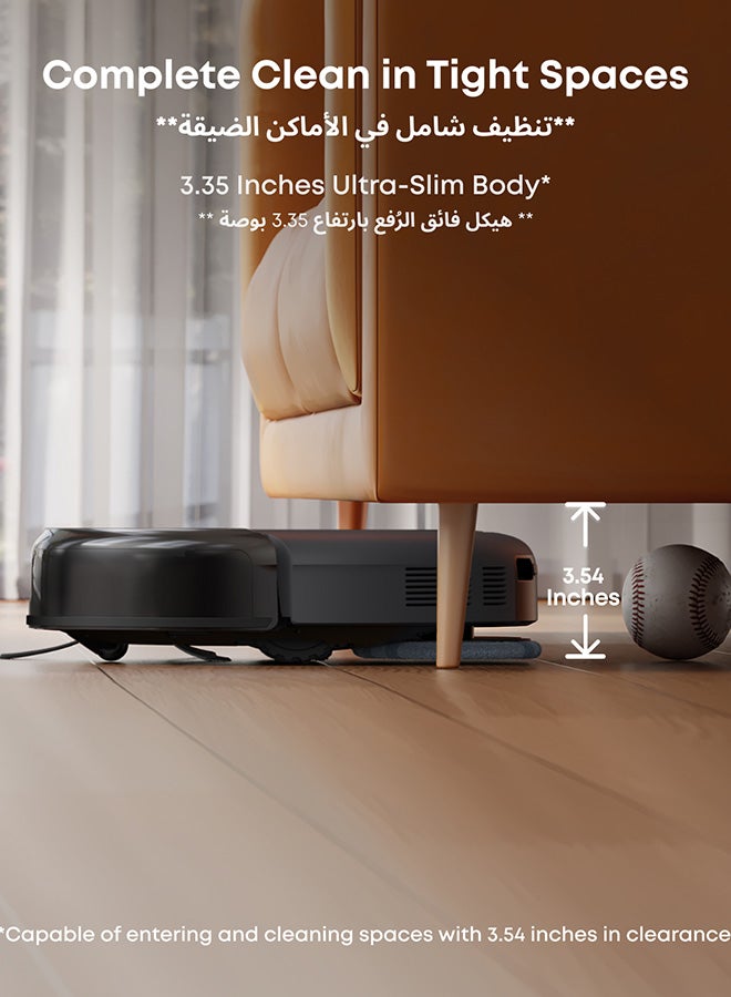 إيوفي مكنسة روبوت أومني C20 مع ممسحة، محطة شاملة، 7,000 با، جسم فائق النحافة بسمك 3.35 بوصة، تفريغ تلقائي، غسيل وتجفيف الممسحة لتنظيف بدون استخدام اليدين، رفع الممسحة وكشف السجاد - Image 5