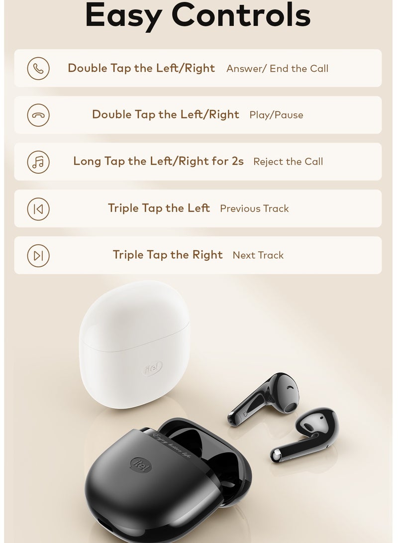 ITEL True Wireless Earbuds, Buds 7 In-Ear Bluetooth 5.3 Headphones ,14mm dynamic driver Bluetooth Earbuds Touch Control,IPX6 Waterproof TWS,  Light-Weight Earphones Sunset Pink Sunset Pink  - Image 2