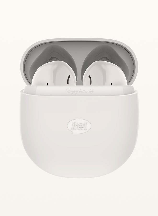 ITEL True Wireless Earbuds, Buds 7 In-Ear Bluetooth 5.3 Headphones ,14mm dynamic driver Bluetooth Earbuds Touch Control, IPX6 Waterproof TWS,  Light-Weight Earphones Dawn white Dawn white  - Image 2