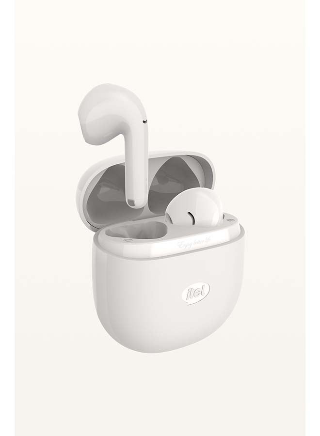 ITEL True Wireless Earbuds, Buds 7 In-Ear Bluetooth 5.3 Headphones ,14mm dynamic driver Bluetooth Earbuds Touch Control, IPX6 Waterproof TWS,  Light-Weight Earphones Dawn white Dawn white  - Image 3
