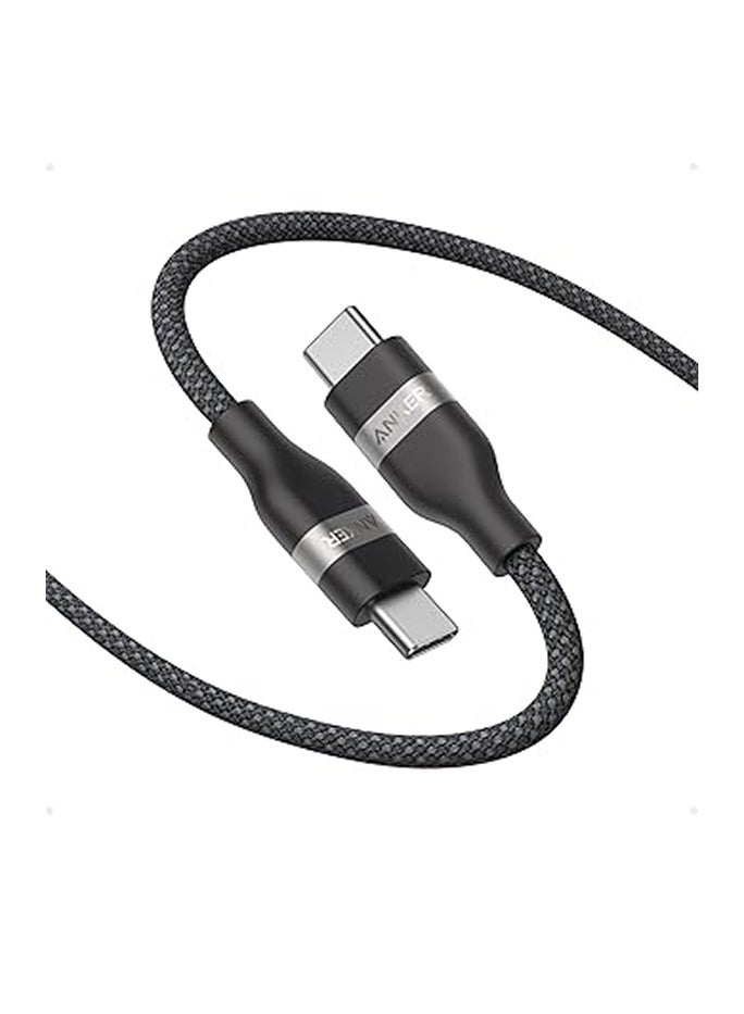 Anker Nano USB C Cable, 240W 6 ft Flexible Multi-Color Braided Cord, Fast Charging Type C Charger for iPhone 16/16 Pro/16 Plus/16 Pro Max, MacBook Pro, iPad Pro, Galaxy S24, and More - Black  - Image 1