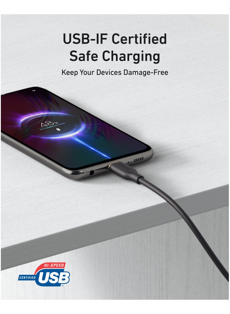 Anker Car Carplay USB to USB C Cable, USB A to USB C Charger Cord for iPhone 15/16/16 Pro Max/Plus and More(USB 2.0, 6FT, 2 Pack) - Black  - Image 5