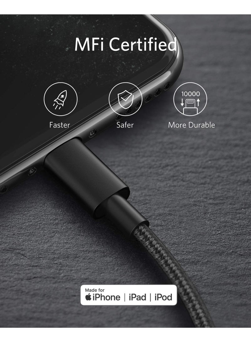 Anker New Nylon USB C to Lightning Cable, Apple MFi Certified for iPhone 14 Series, and More (6FT) - Black  - Image 3