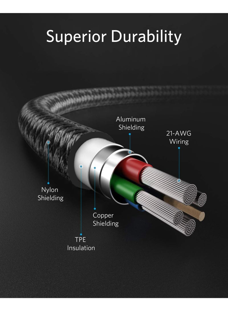 Anker New Nylon USB C to Lightning Cable, Apple MFi Certified for iPhone 14 Series, and More (6FT) - Black  - Image 4