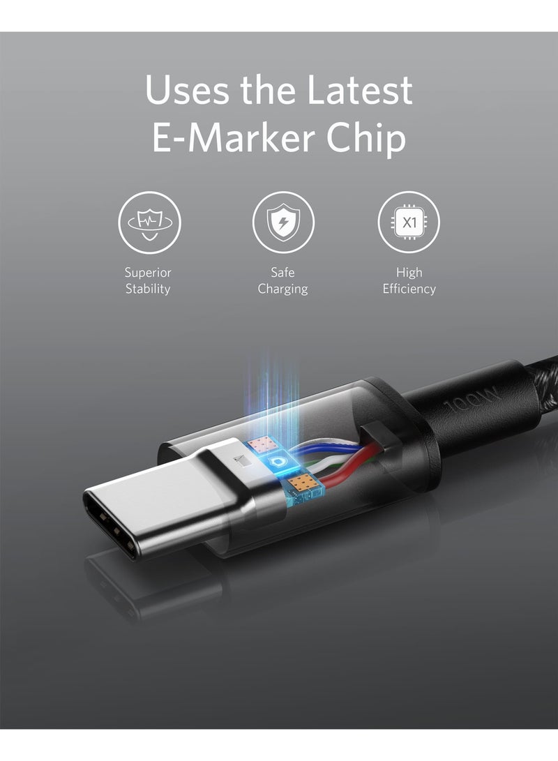 Anker USB C to USB C Cable (3.3FT, 2 Pack), Type C 100W Charger Cord Fast Charging for iPhone 16 Series,MacBook Pro 2020,Pixel and More (USB 2.0) - Black  - Image 5