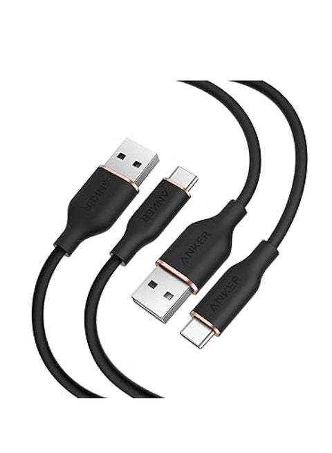 Car Carplay USB to USB C Cable, USB A to USB C Charger Cord for iPhone 15/16/16 Pro Max/Plus and More (USB 2.0, 3FT, 2 Pack) - Black