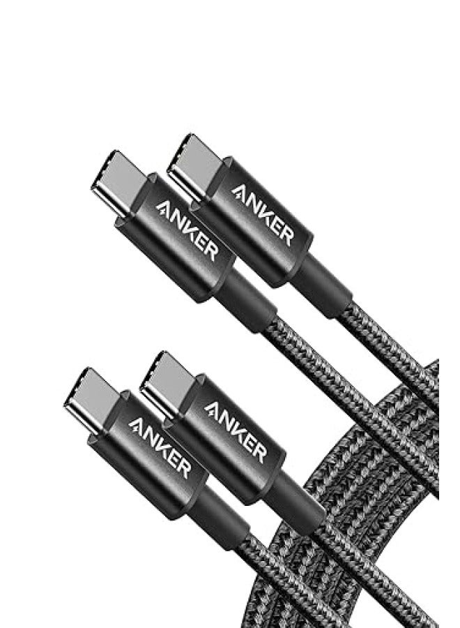 Anker USB C to USB C Cable, Type C 60W Fast Charging Cable (6FT, 2Pack) for iPhone 16/15 Series, iPad Mini 6 and More (USB 2.0) - Black  - Image 1