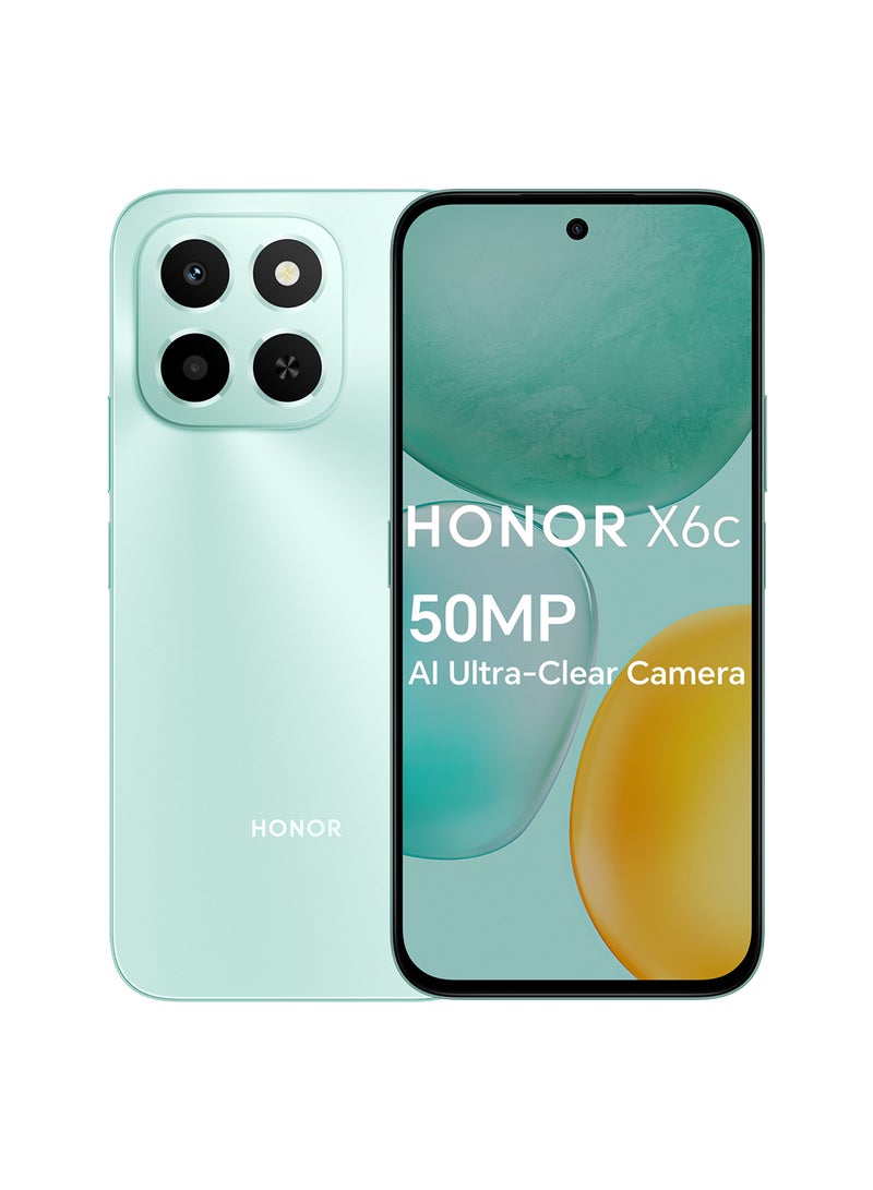 هونور X6c ثنائي الشريحة 4G لون المحيط السماوي 6GB RAM 256GB - نسخة الشرق الأوسط - Image 1