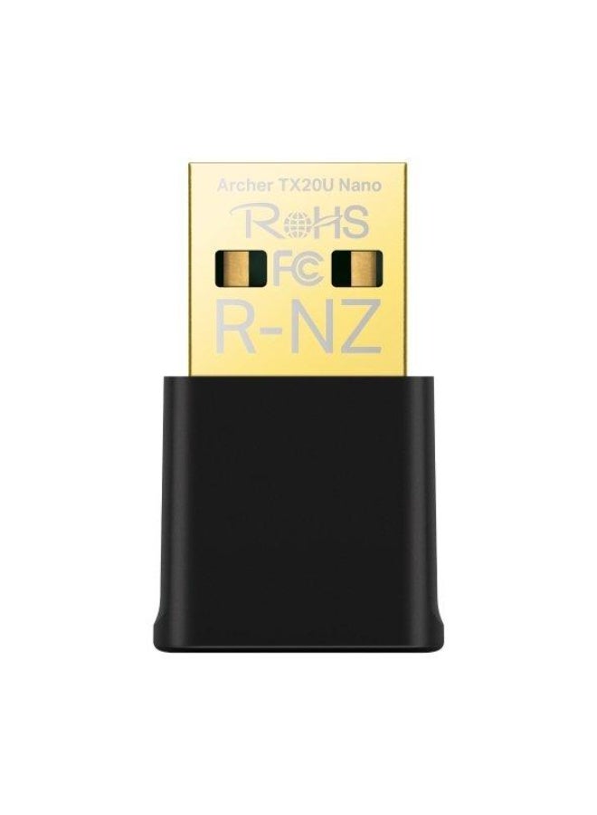 TP-LINK Archer TX20U Nano WiFi 6 Adapter Dual Band Speed up to 1.80 Gbps USB Black Black  - Image 2