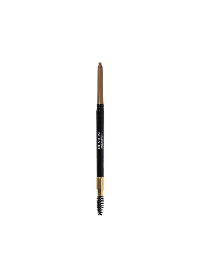 ريفلون ColorStay Eyebrow Pencil with Spoolie Brush, Waterproof, Longwearing, Angled Tip Applicator for Perfect Brows, 0.021 oz 205 Blonde - Image 2