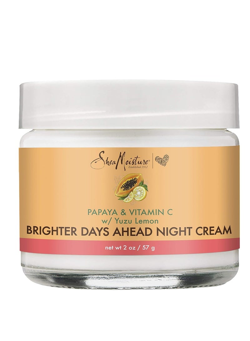 SheaMoisture Night Cream For Dull, Uneven Skin Papaya and Vitamin C Skin Care Moisturizer 2 ozounce