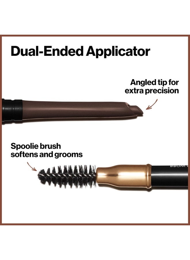 ريفلون قلم حواجب، مكياج عيون يدوم طويلاً مع فرشاة حواجب، مقاوم للماء، يدوم طويلاً، طرف دقيق مائل 0.35 جرام - Image 3